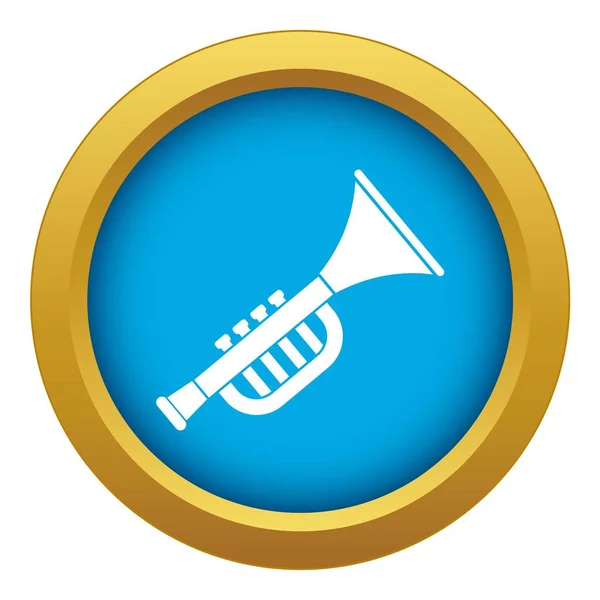 Trumpet toy icon blue vector isolated — Stock Vector