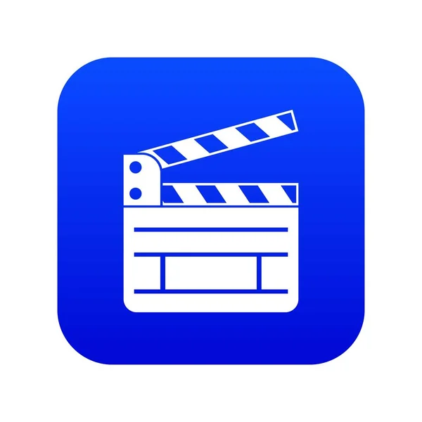 Clapperboard icon digital blue — Stock Vector