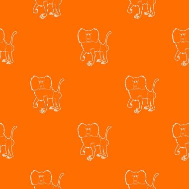 Babun desen vektör turuncu