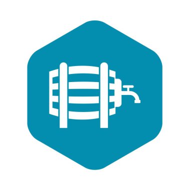 Dokunun simgeyle basit tarzı ahşap varil