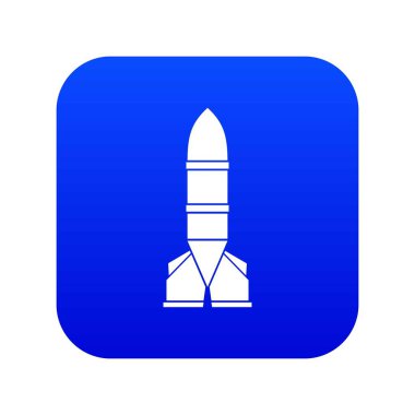 Roket simgesi dijital mavi