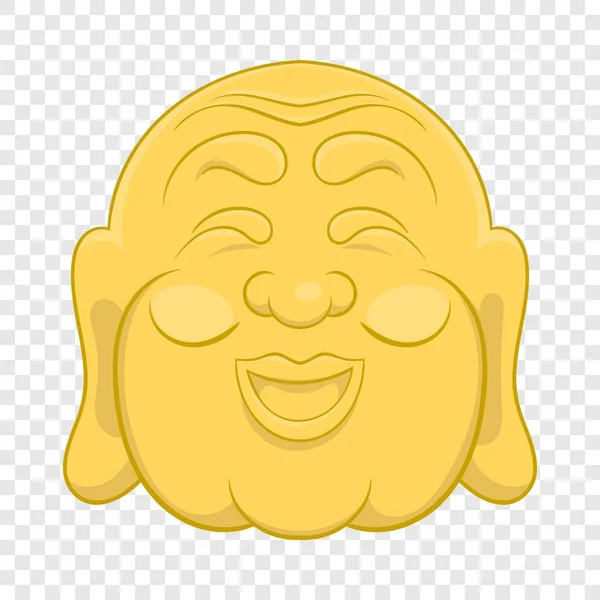 Budha head icon, cartoon style — Stock Vector