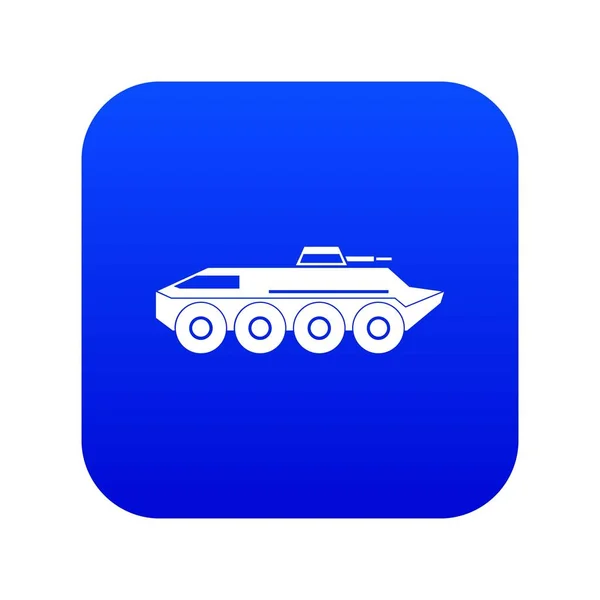 Ícone de transportador de pessoal blindado azul digital —  Vetores de Stock
