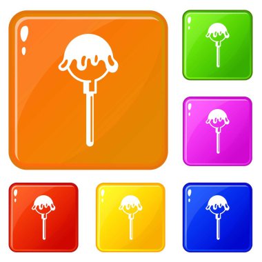 Lolipop simgeler vektör renk ayarla