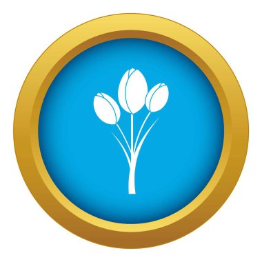 Lale mavi simge vektör izole