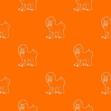 Mandrill'di desen vektör turuncu