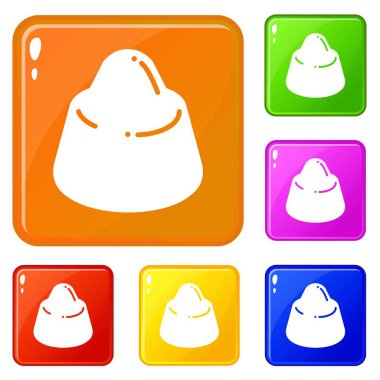 Çikolata simgeler vektör renk ayarla