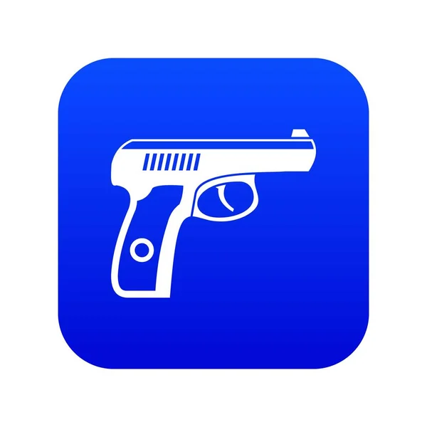Gun icon digital blue — Stock Vector