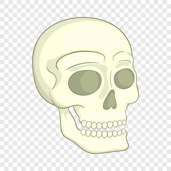 Human skull icon in cartoon style — Stock Vector