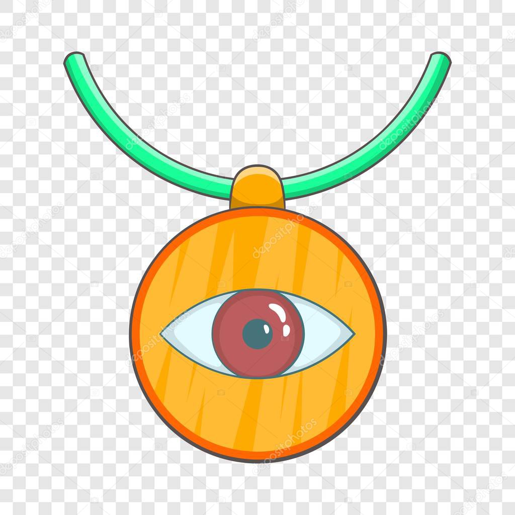 Amulet against the evil eye icon, cartoon style