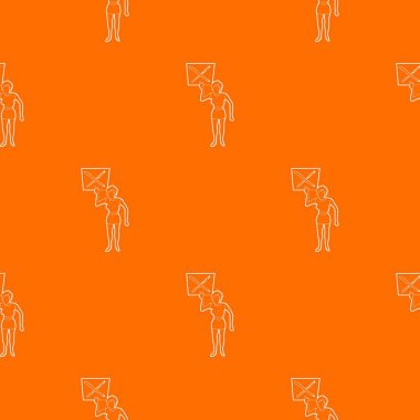 Kadın protesto işareti tasarlamak vektör portakal ile