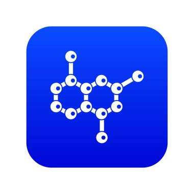 Molekül simgesi dijital mavi