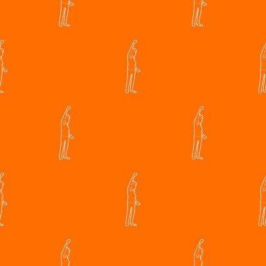 Kadın protesto sokak desen vektör portakal