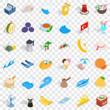 Türkiye Icons set, izometrik tarzı