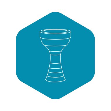 Darbuka, müzik aleti simgesi, anahat stili