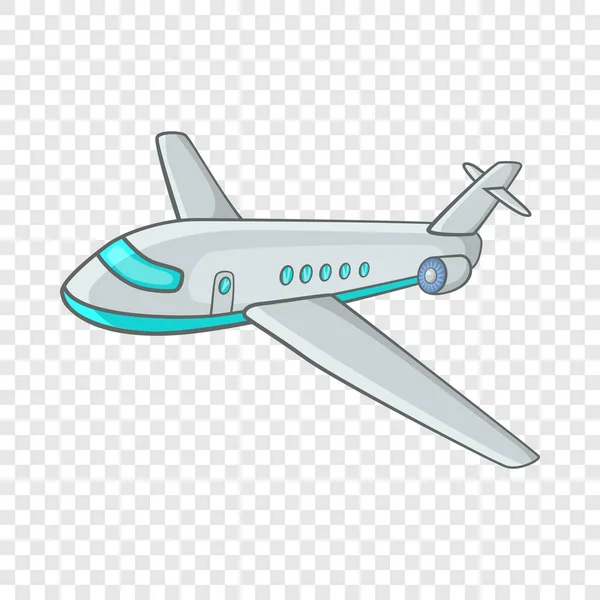 旅客航空機アイコン、漫画のスタイル — ストックベクタ