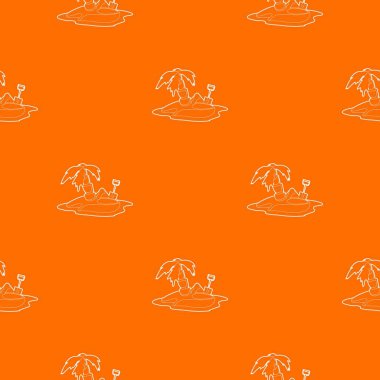 Korsan Ada desen vektör turuncu