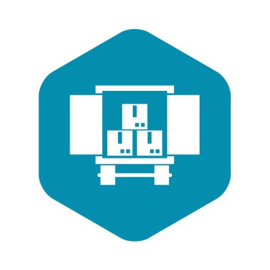 Kargo kamyon yükü simge, basit tarzı ile