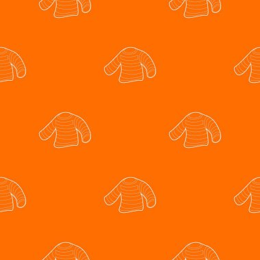 Denizci kıyafetleri desen vektör turuncu