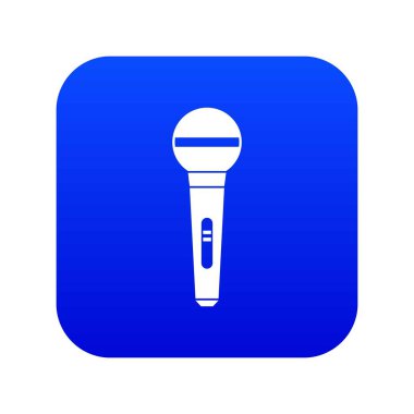 Mikrofon simgesi dijital mavi