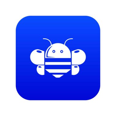 Arı mavi simge vektör