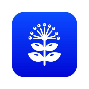 Bal bitki mavi simge vektör