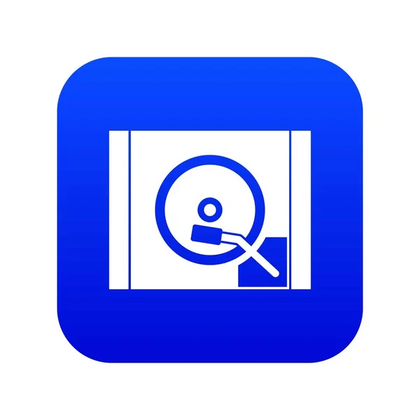 Ícone giratório azul digital — Vetor de Stock