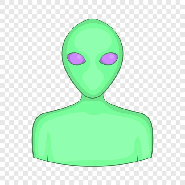 Alien icon, cartoon stijl — Stockvector