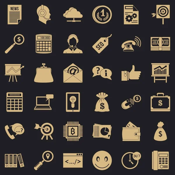 Online pazarlama Icons set basit tarzı