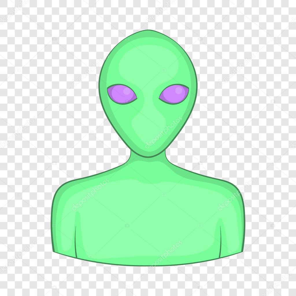 Alien icon, cartoon style