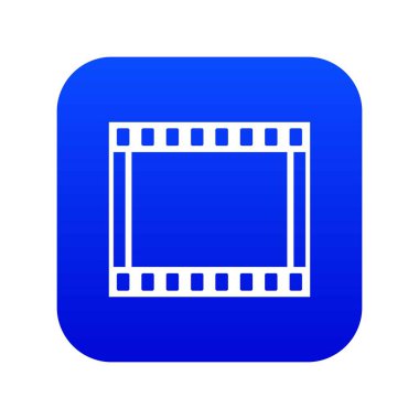 Film kareleri film simgesi dijital mavi