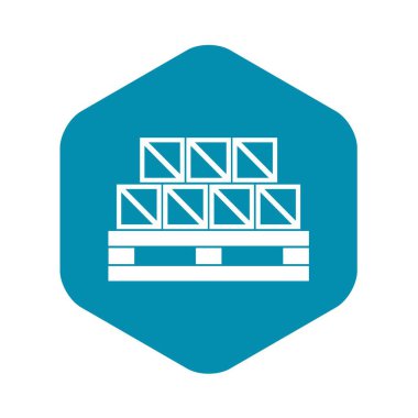 Kutuları ürünler simgesi, basit tarzı