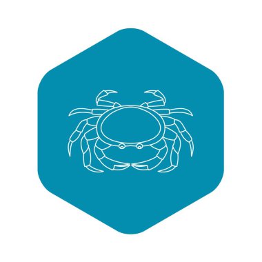 Yengeç deniz hayvan simgesi, anahat stili