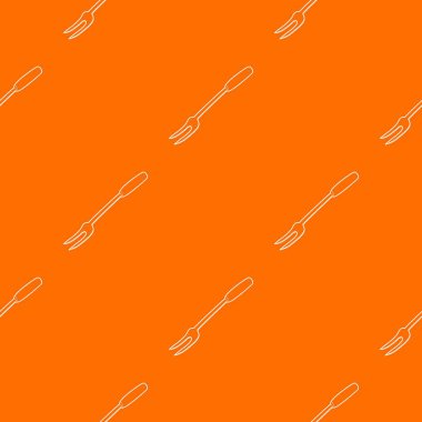 Barbekü çatalı desen vektör turuncu