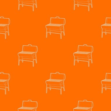 Metal Barbekü tasarlamak turuncu vektör