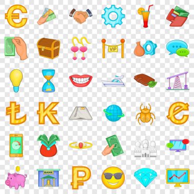 Servet Icons set, karikatür tarzı