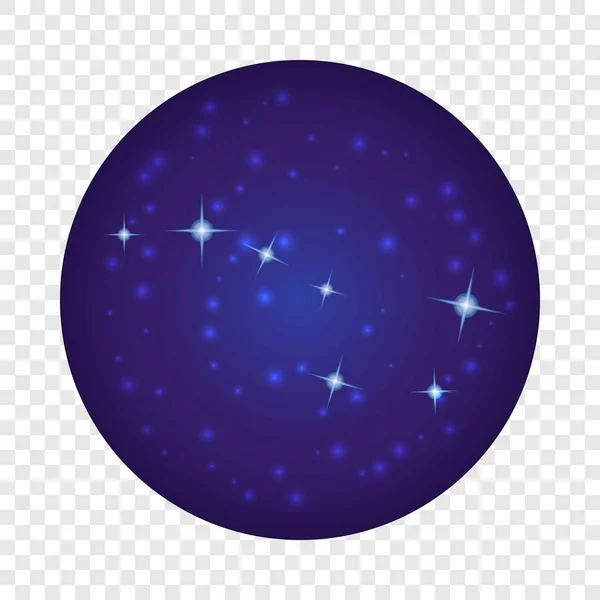 Night sky with stars icon, cartoon style — Stock Vector