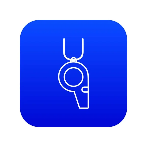 Hockey whistle icon blue vector — Stock Vector