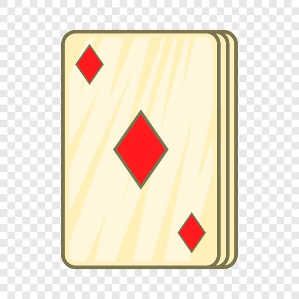 Иконка игральных карт с бриллиантами, стиль мультфильма — стоковый вектор