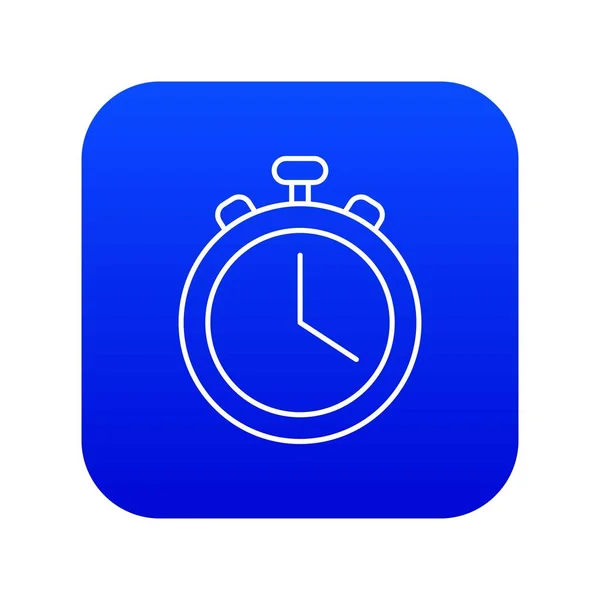 Stopwatch icon blue vector — Stock Vector