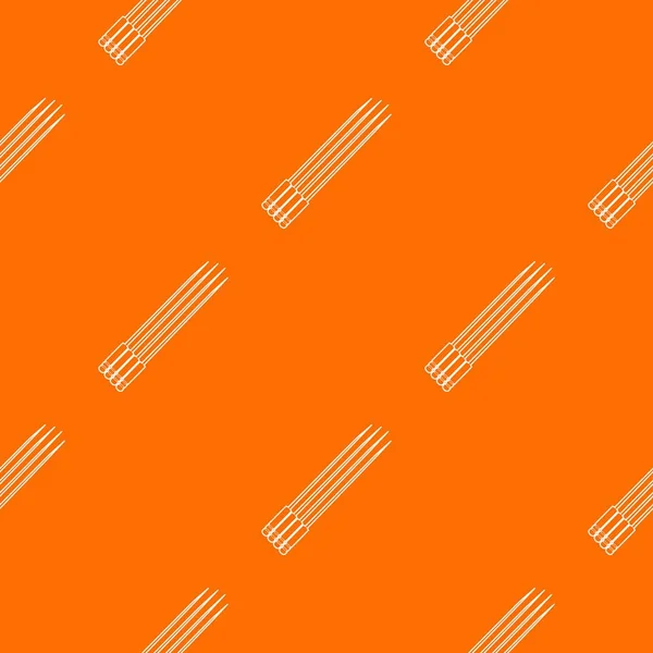Toothpick patrón vector naranja — Vector de stock