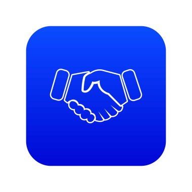 El sıkışma buz hokeyi mavi simge vektör