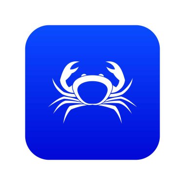 Yengeç simgesi dijital mavi