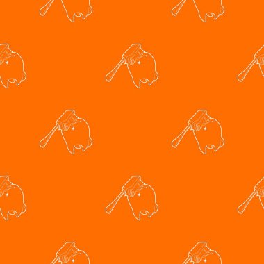 Diş fırçası fırça vektör turuncu temizler