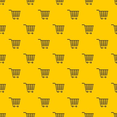 Plastik kolları desen vektör ile boş süpermarket sepeti