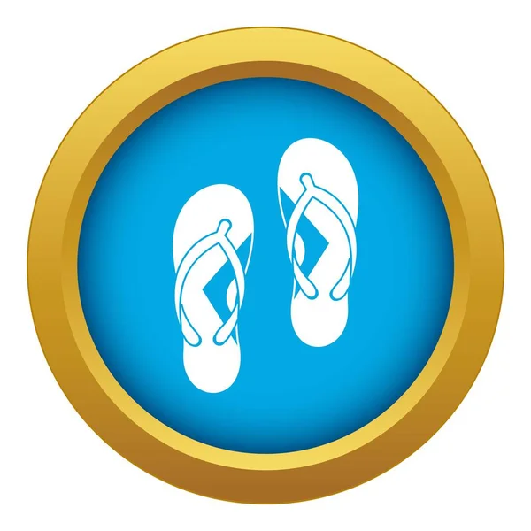 Flip flop sandals icon blue vector isolated — Stock Vector