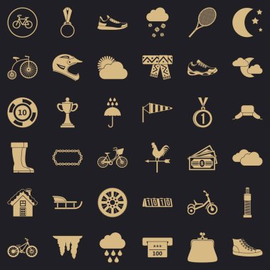 Kadın kupa Icons set, basit tarzı