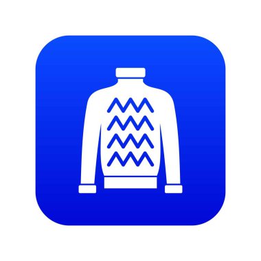 Erkek Kazak simgesi dijital mavi