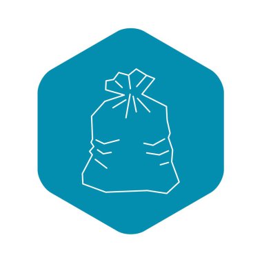 Çöp torbası simgesi, anahat stili