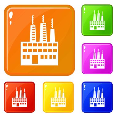 Şişesi simgeler kaynama vektör renk ayarla